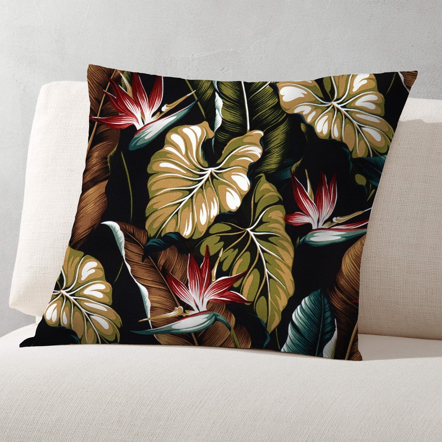 Bird Of Paradise Black Crepe Barkcloth Hawaii Barkcloth Trendtex Fabrics Upholstery Drapery Hawaiian Patio, Outdoor, Wicker, Rattan Material, Furniture, Sofa, Chair, Barkcloth, Upholstery, Hawaiian, Hawaiian, Tropical, Classic Fabric