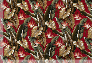 Bird of Paradise Burg Crepe Barkcloth Default Title Hawaii Barkcloth Trendtex Fabrics Upholstery Drapery Hawaiian Patio, Outdoor, Wicker, Rattan Material, Furniture, Sofa, Chair, Barkcloth, Upholstery, Hawaiian, Hawaiian, Tropical, Classic Fabric