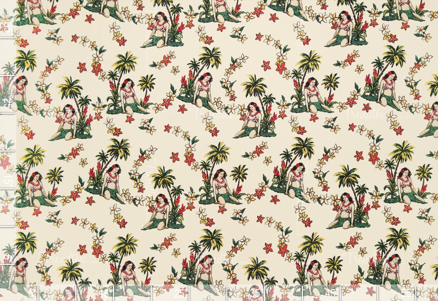 Island Princess Cream Crepe Barkcloth Default Title Hawaii Barkcloth Trendtex Fabrics Upholstery Drapery Hawaiian Patio, Outdoor, Wicker, Rattan Material, Furniture, Sofa, Chair, Barkcloth, Upholstery, Hawaiian, Hawaiian, Tropical, Classic Fabric