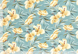 Hawaii Calls Aqua Kahala Barkcloth Default Title Hawaii Barkcloth Trendtex Fabrics Upholstery Drapery Hawaiian Patio, Outdoor, Wicker, Rattan Material, Furniture, Sofa, Chair, Barkcloth, Upholstery, Hawaiian, Hawaiian, Tropical, Classic Fabric