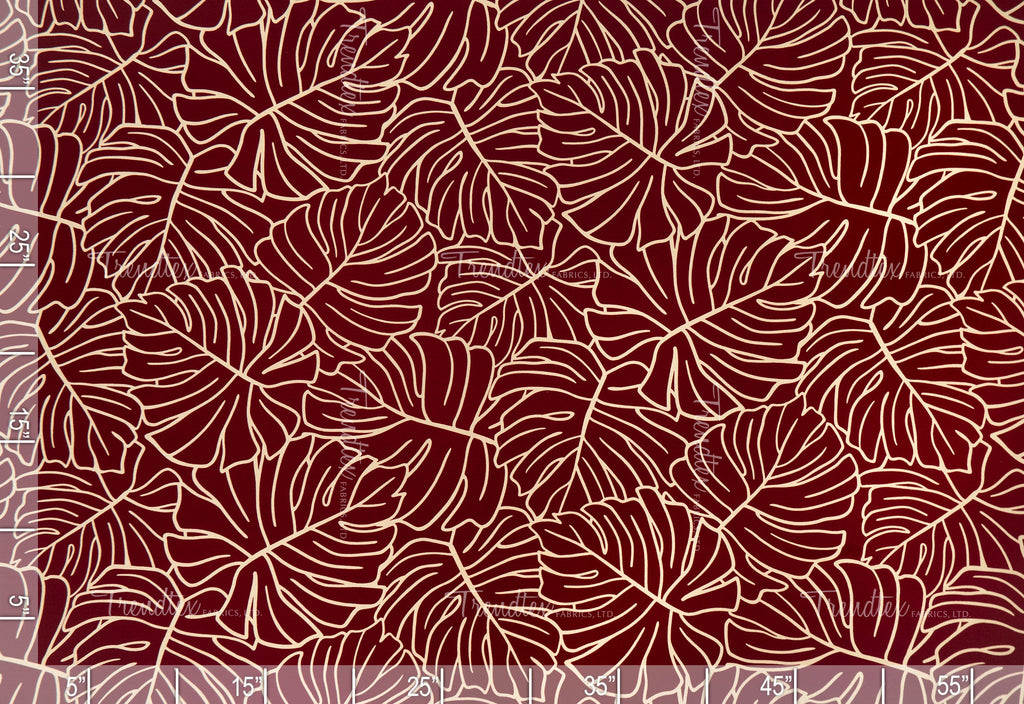 Aloha Nui - Sample Swatch Sample Burg (Dye Lot: 80156) Hawaii Barkcloth Trendtex Fabrics Upholstery Drapery Hawaiian Patio, Outdoor, Wicker, Rattan Material, Furniture, Sofa, Chair, Barkcloth, Upholstery, Hawaiian, Hawaiian, Tropical, Classic Fabric