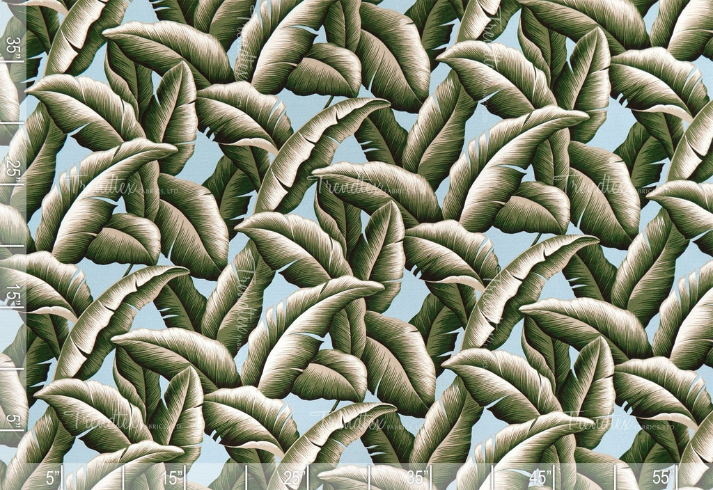 Manoa Falls - Sample Swatch Sample Sky (Dye Lot: 28924) Hawaii Barkcloth Trendtex Fabrics Upholstery Drapery Hawaiian Patio, Outdoor, Wicker, Rattan Material, Furniture, Sofa, Chair, Barkcloth, Upholstery, Hawaiian, Hawaiian, Tropical, Classic Fabric