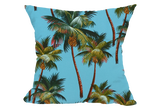 Palm Trees Aqua Crepe Throw Pillow Cover, 20&quot; X 20&quot; Throw Pillow Cover 20&quot; x 20&quot; Throw Pillow Cover (Pack of 1) Hawaii Barkcloth Trendtex Fabrics Upholstery Drapery Hawaiian Patio, Outdoor, Wicker, Rattan Material, Furniture, Sofa, Chair, Barkcloth, Upholstery, Hawaiian, Hawaiian, Tropical, Classic Fabric