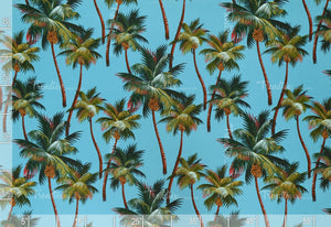 Palm Trees Aqua Crepe Barkcloth  Hawaii Barkcloth Trendtex Fabrics Upholstery Drapery Hawaiian Patio, Outdoor, Wicker, Rattan Material, Furniture, Sofa, Chair, Barkcloth, Upholstery, Hawaiian, Hawaiian, Tropical, Classic Fabric