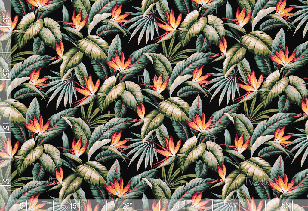 Paradise Park - Sample Swatch Sample Black (Dye Lot: 80082) Hawaii Barkcloth Trendtex Fabrics Upholstery Drapery Hawaiian Patio, Outdoor, Wicker, Rattan Material, Furniture, Sofa, Chair, Barkcloth, Upholstery, Hawaiian, Hawaiian, Tropical, Classic Fabric