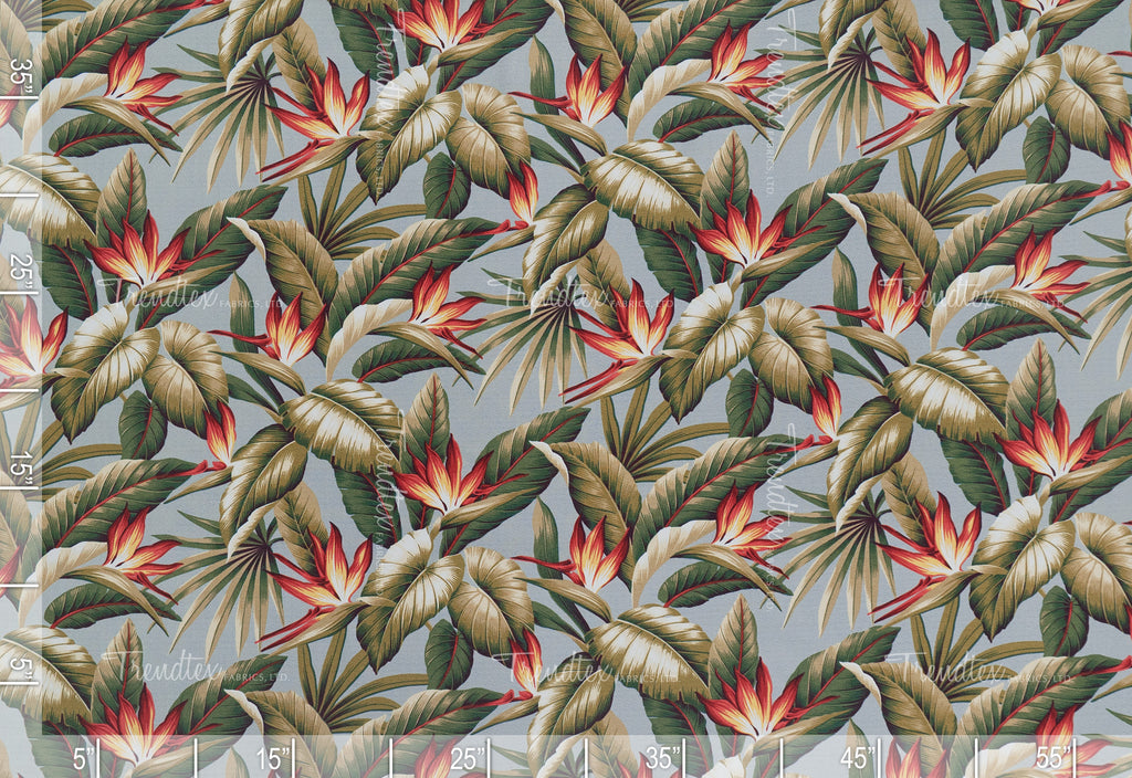 Paradise Park - Sample Swatch Sample Sky (Dye Lot: 80082) Hawaii Barkcloth Trendtex Fabrics Upholstery Drapery Hawaiian Patio, Outdoor, Wicker, Rattan Material, Furniture, Sofa, Chair, Barkcloth, Upholstery, Hawaiian, Hawaiian, Tropical, Classic Fabric