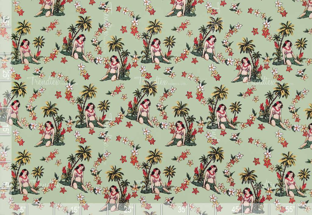 Island Princess - Sample Swatch Sample Mint (Dye Lot: 80117) Hawaii Barkcloth Trendtex Fabrics Upholstery Drapery Hawaiian Patio, Outdoor, Wicker, Rattan Material, Furniture, Sofa, Chair, Barkcloth, Upholstery, Hawaiian, Hawaiian, Tropical, Classic Fabric