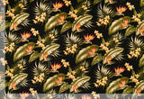Tropical Delight - Sample Swatch Sample Black (Dye Lot: 80099) Hawaii Barkcloth Trendtex Fabrics Upholstery Drapery Hawaiian Patio, Outdoor, Wicker, Rattan Material, Furniture, Sofa, Chair, Barkcloth, Upholstery, Hawaiian, Hawaiian, Tropical, Classic Fabric