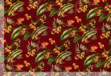 Tropical Delight - Sample Swatch Sample Red (Dye Lot: 80099) Hawaii Barkcloth Trendtex Fabrics Upholstery Drapery Hawaiian Patio, Outdoor, Wicker, Rattan Material, Furniture, Sofa, Chair, Barkcloth, Upholstery, Hawaiian, Hawaiian, Tropical, Classic Fabric