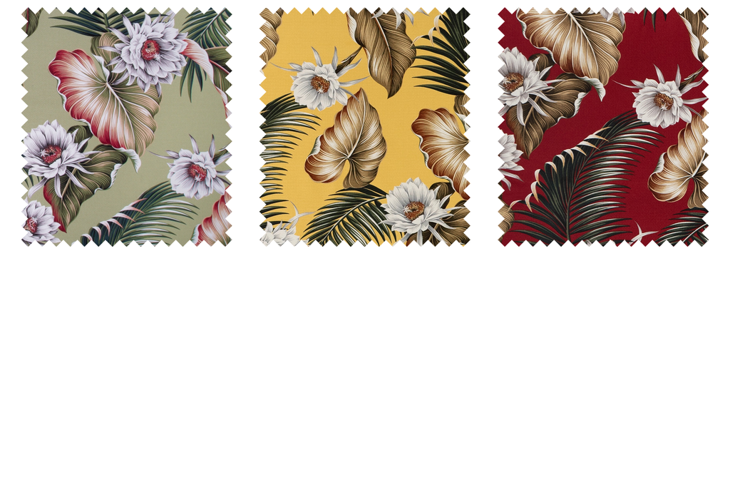 Night Blooming - Sample Swatch Sample  Hawaii Barkcloth Trendtex Fabrics Upholstery Drapery Hawaiian Patio, Outdoor, Wicker, Rattan Material, Furniture, Sofa, Chair, Barkcloth, Upholstery, Hawaiian, Hawaiian, Tropical, Classic Fabric