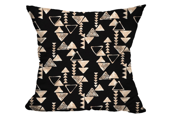 Aumakua Black Crepe Throw Pillow Cover, 20