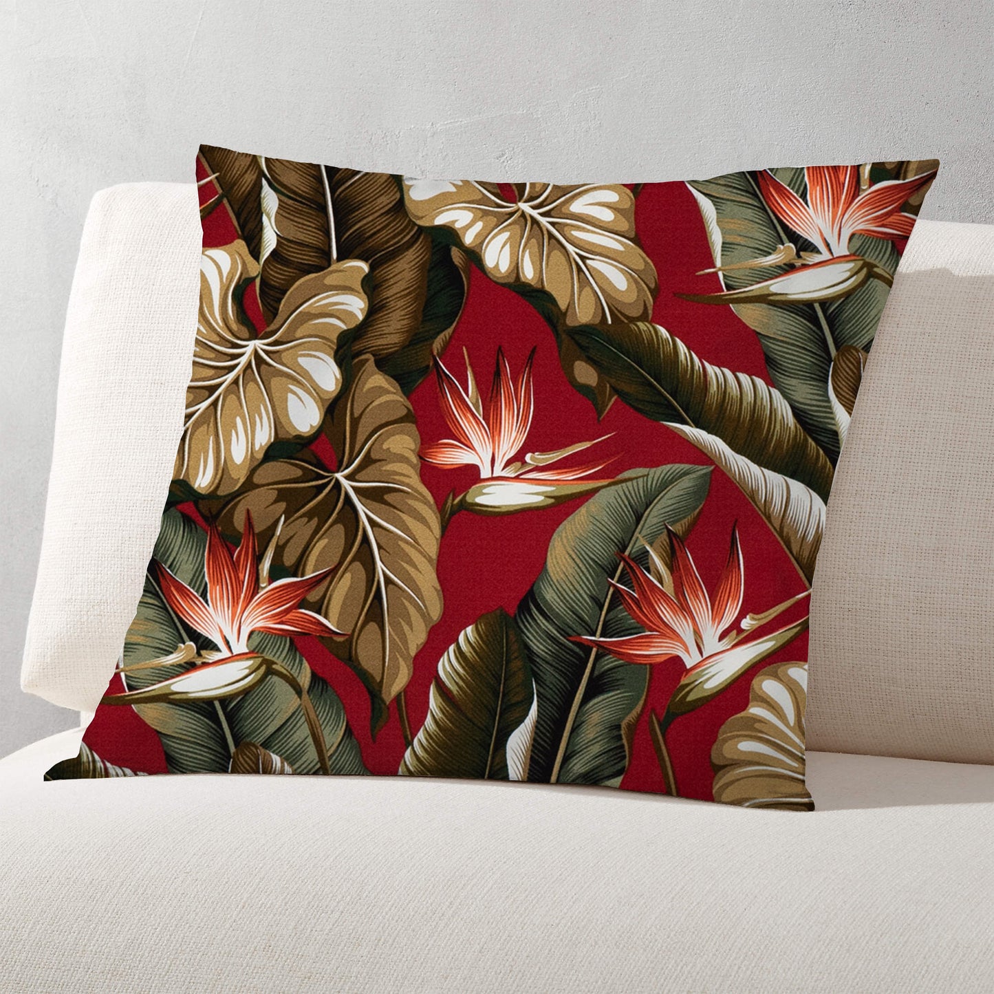 Bird of Paradise Burg Crepe Barkcloth  Hawaii Barkcloth Trendtex Fabrics Upholstery Drapery Hawaiian Patio, Outdoor, Wicker, Rattan Material, Furniture, Sofa, Chair, Barkcloth, Upholstery, Hawaiian, Hawaiian, Tropical, Classic Fabric
