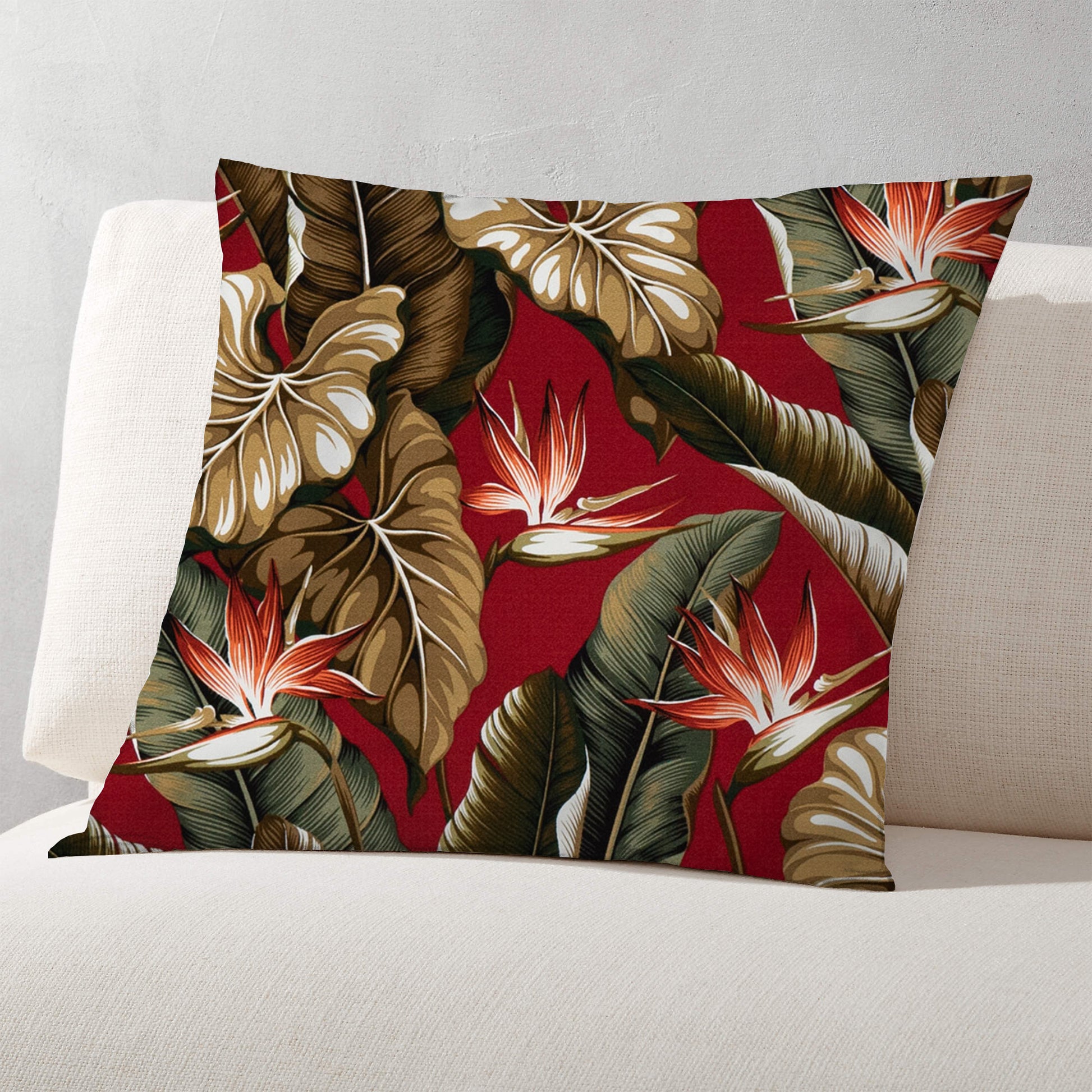 Bird of Paradise Burg Crepe Barkcloth  Hawaii Barkcloth Trendtex Fabrics Upholstery Drapery Hawaiian Patio, Outdoor, Wicker, Rattan Material, Furniture, Sofa, Chair, Barkcloth, Upholstery, Hawaiian, Hawaiian, Tropical, Classic Fabric