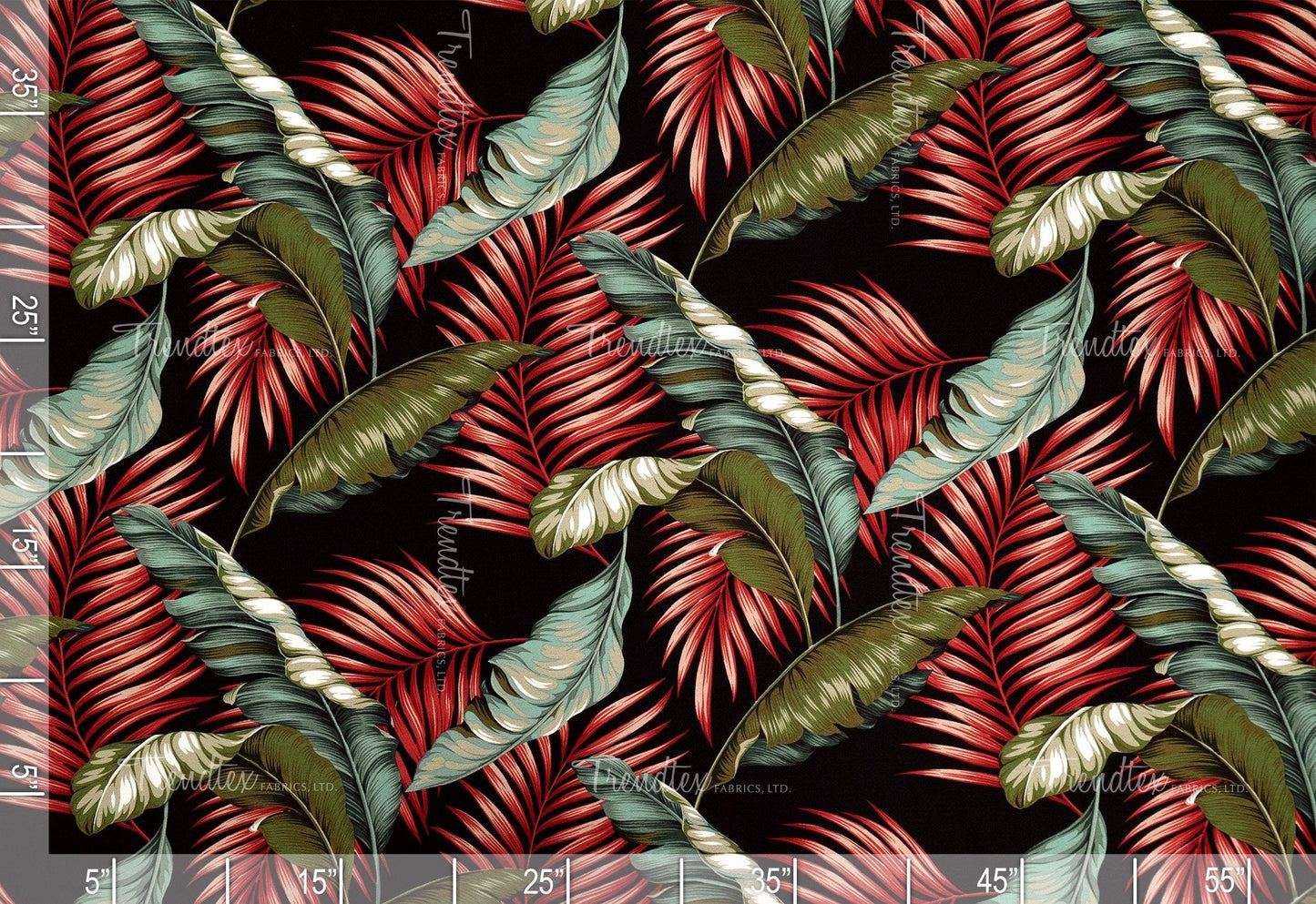 Banana Leaf Black Crepe Barkcloth Default Title Hawaii Barkcloth Trendtex Fabrics Upholstery Drapery Hawaiian Patio, Outdoor, Wicker, Rattan Material, Furniture, Sofa, Chair, Barkcloth, Upholstery, Hawaiian, Hawaiian, Tropical, Classic Fabric