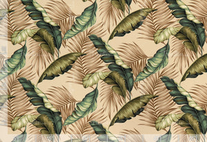 Banana Leaf Natural Crepe Barkcloth Default Title Hawaii Barkcloth Trendtex Fabrics Upholstery Drapery Hawaiian Patio, Outdoor, Wicker, Rattan Material, Furniture, Sofa, Chair, Barkcloth, Upholstery, Hawaiian, Hawaiian, Tropical, Classic Fabric