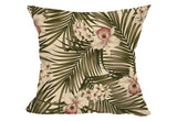 Fern Natural Crepe Throw Pillow Cover, 20" X 20"