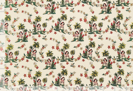 Island Princess Cream Crepe Barkcloth Default Title Hawaii Barkcloth Trendtex Fabrics Upholstery Drapery Hawaiian Patio, Outdoor, Wicker, Rattan Material, Furniture, Sofa, Chair, Barkcloth, Upholstery, Hawaiian, Hawaiian, Tropical, Classic Fabric