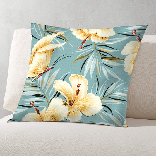 Hawaii Calls Aqua Kahala Barkcloth  Hawaii Barkcloth Trendtex Fabrics Upholstery Drapery Hawaiian Patio, Outdoor, Wicker, Rattan Material, Furniture, Sofa, Chair, Barkcloth, Upholstery, Hawaiian, Hawaiian, Tropical, Classic Fabric