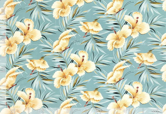 Hawaii Calls Aqua Kahala Barkcloth Default Title Hawaii Barkcloth Trendtex Fabrics Upholstery Drapery Hawaiian Patio, Outdoor, Wicker, Rattan Material, Furniture, Sofa, Chair, Barkcloth, Upholstery, Hawaiian, Hawaiian, Tropical, Classic Fabric
