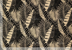 Leafy Lines Black Crepe Barkcloth  Hawaii Barkcloth Trendtex Fabrics Upholstery Drapery Hawaiian Patio, Outdoor, Wicker, Rattan Material, Furniture, Sofa, Chair, Barkcloth, Upholstery, Hawaiian, Hawaiian, Tropical, Classic Fabric