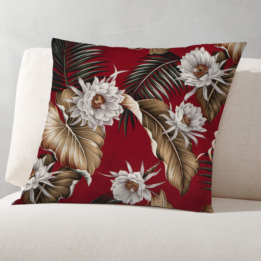 Night Blooming Red Crepe Barkcloth  Hawaii Barkcloth Trendtex Fabrics Upholstery Drapery Hawaiian Patio, Outdoor, Wicker, Rattan Material, Furniture, Sofa, Chair, Barkcloth, Upholstery, Hawaiian, Hawaiian, Tropical, Classic Fabric