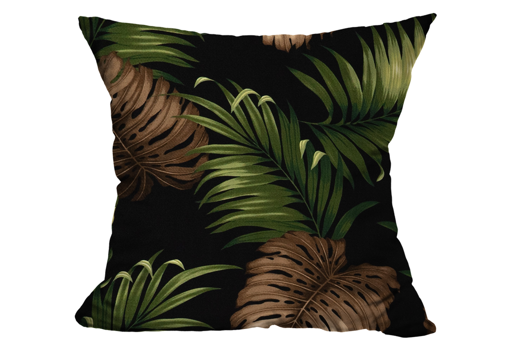Oasis Black Crepe Throw Pillow Cover, 20&quot; X 20&quot; Throw Pillow Cover 20&quot; x 20&quot; Throw Pillow Cover (Pack of 1) Hawaii Barkcloth Trendtex Fabrics Upholstery Drapery Hawaiian Patio, Outdoor, Wicker, Rattan Material, Furniture, Sofa, Chair, Barkcloth, Upholstery, Hawaiian, Hawaiian, Tropical, Classic Fabric