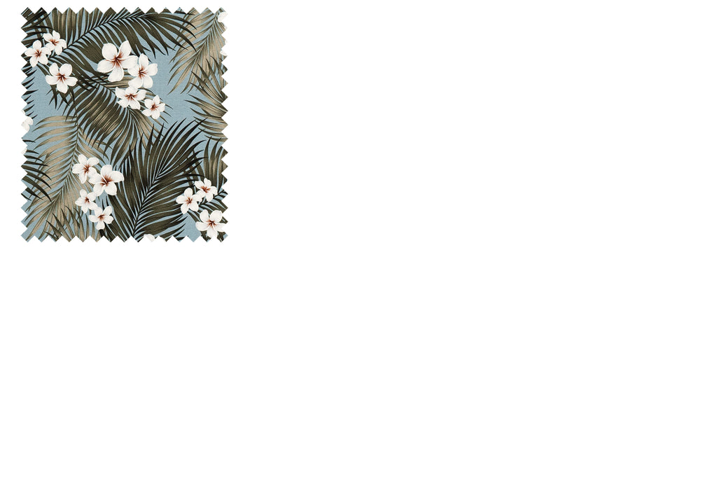 Plumeria Palm - Sample Swatch Sample  Hawaii Barkcloth Trendtex Fabrics Upholstery Drapery Hawaiian Patio, Outdoor, Wicker, Rattan Material, Furniture, Sofa, Chair, Barkcloth, Upholstery, Hawaiian, Hawaiian, Tropical, Classic Fabric