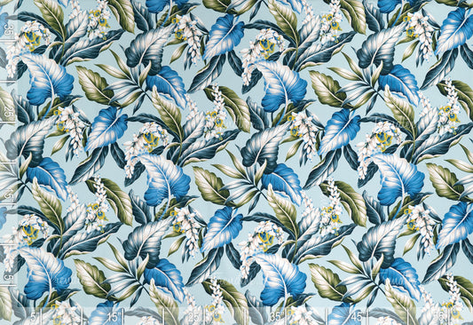 Shell Ginger - Sample Swatch Sample Aqua (Dye Lot: 80144) Hawaii Barkcloth Trendtex Fabrics Upholstery Drapery Hawaiian Patio, Outdoor, Wicker, Rattan Material, Furniture, Sofa, Chair, Barkcloth, Upholstery, Hawaiian, Hawaiian, Tropical, Classic Fabric