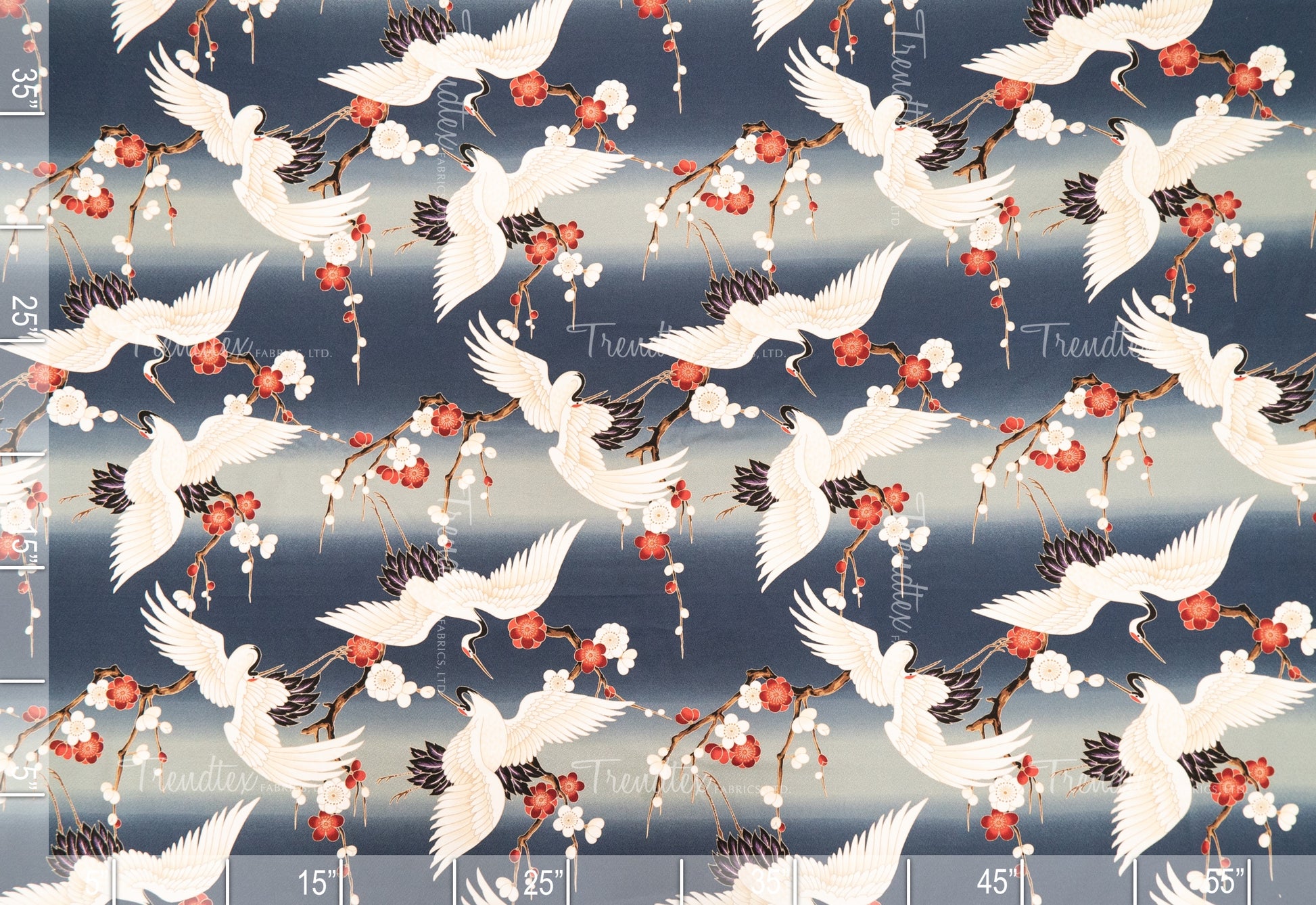 Tsuru - Sample Swatch Sample Blue (Dye Lot: 80110) Hawaii Barkcloth Trendtex Fabrics Upholstery Drapery Hawaiian Patio, Outdoor, Wicker, Rattan Material, Furniture, Sofa, Chair, Barkcloth, Upholstery, Hawaiian, Hawaiian, Tropical, Classic Fabric