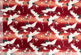 Tsuru - Sample Swatch Sample Burg (Dye Lot: 80110) Hawaii Barkcloth Trendtex Fabrics Upholstery Drapery Hawaiian Patio, Outdoor, Wicker, Rattan Material, Furniture, Sofa, Chair, Barkcloth, Upholstery, Hawaiian, Hawaiian, Tropical, Classic Fabric