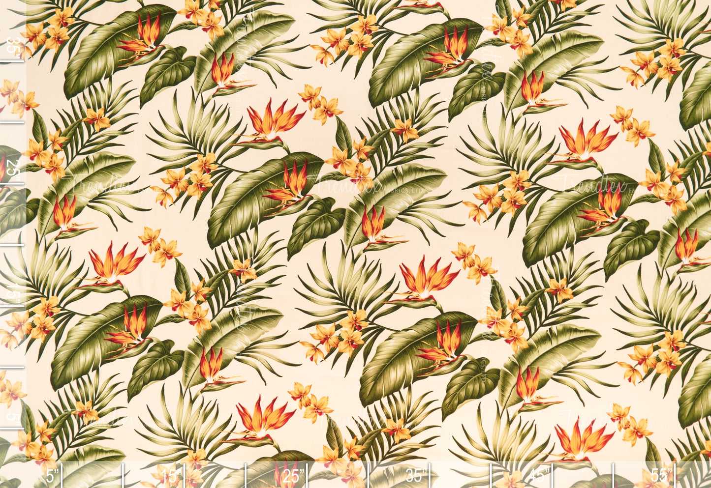 Tropical Delight - Sample Swatch Sample Cream (Dye Lot: 80099) Hawaii Barkcloth Trendtex Fabrics Upholstery Drapery Hawaiian Patio, Outdoor, Wicker, Rattan Material, Furniture, Sofa, Chair, Barkcloth, Upholstery, Hawaiian, Hawaiian, Tropical, Classic Fabric