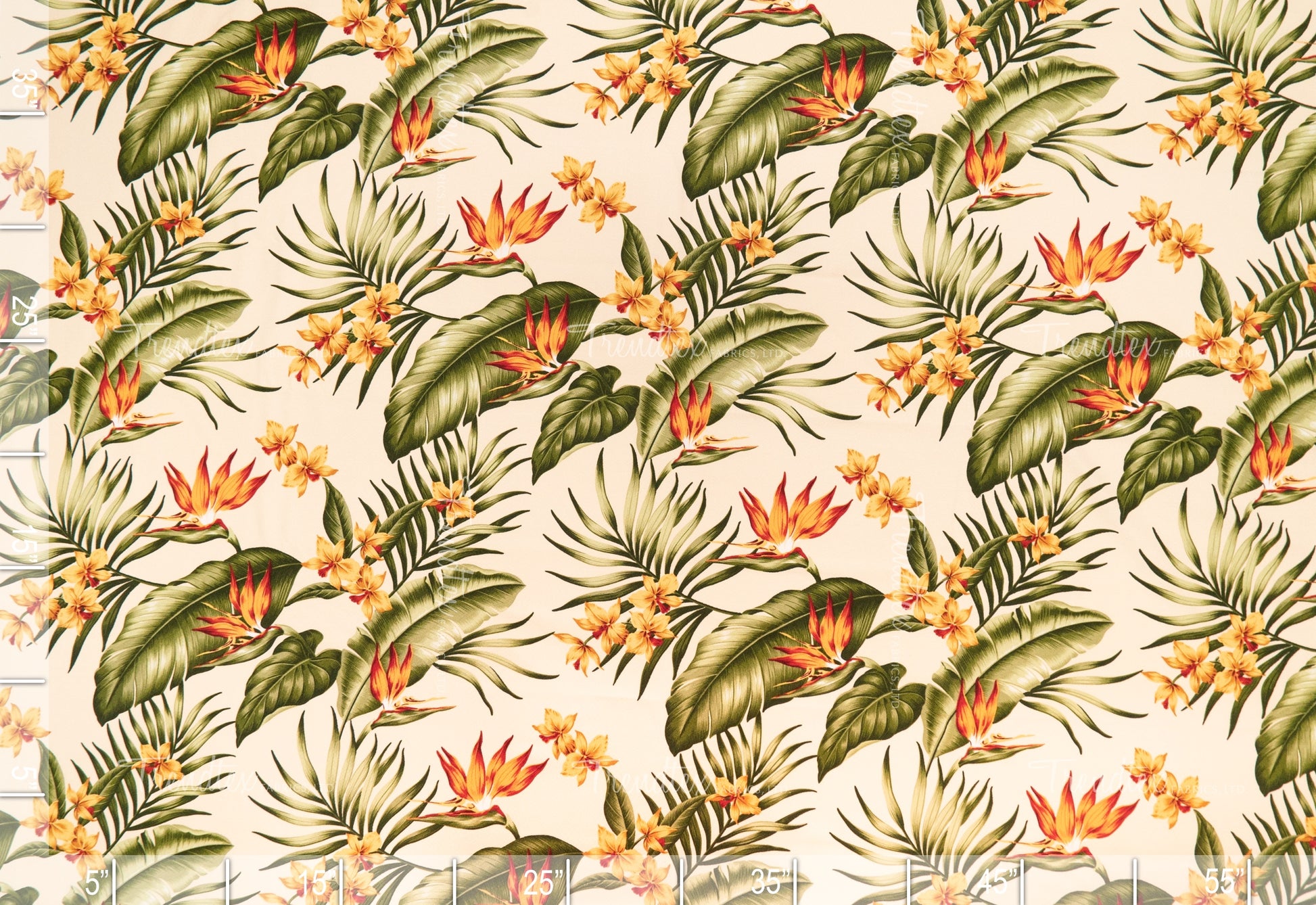 Tropical Delight - Sample Swatch Sample Cream (Dye Lot: 80099) Hawaii Barkcloth Trendtex Fabrics Upholstery Drapery Hawaiian Patio, Outdoor, Wicker, Rattan Material, Furniture, Sofa, Chair, Barkcloth, Upholstery, Hawaiian, Hawaiian, Tropical, Classic Fabric